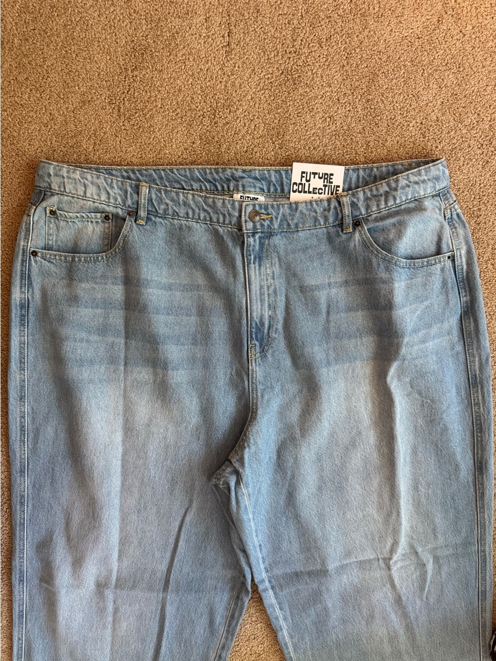 NWT Future Collective Straight Leg Jeans - Picture 2 of 4